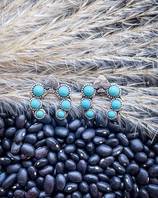 Etta Spade Stud Fashion Earring - Turquoise – Jewelry from Bronco Western Supply Co.