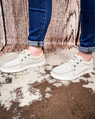 Fable Twisted X Kicks - Sand & White – Women's Shoes from Bronco Western Supply Co.