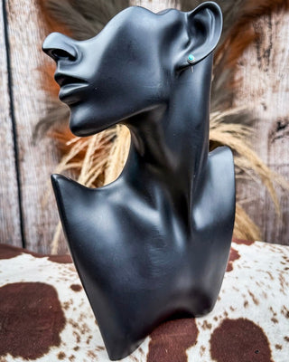 Fala Genuine Turquoise Stud Earrings – Jewelry from Bronco Western Supply Co.