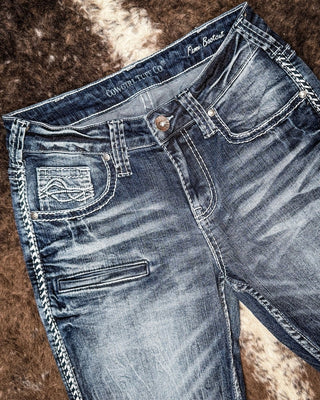 Fame Bootcut Jeans in Dark Wash by Cowgirl Tuff – Apparel from Bronco Western Supply Co.
