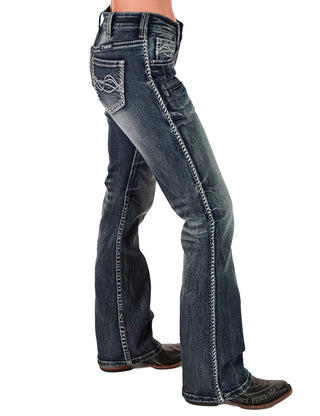 Fame Bootcut Jeans in Dark Wash by Cowgirl Tuff – Apparel from Bronco Western Supply Co.