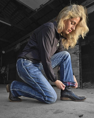Famous Flannel Bootcut Jeans by Cowgirl Tuff – Apparel from Bronco Western Supply Co.