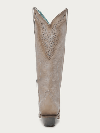 Feathered Wisp Tall Snip Toe Boots in Sand by Corral Boots – Women's Boots from Bronco Western Supply Co.