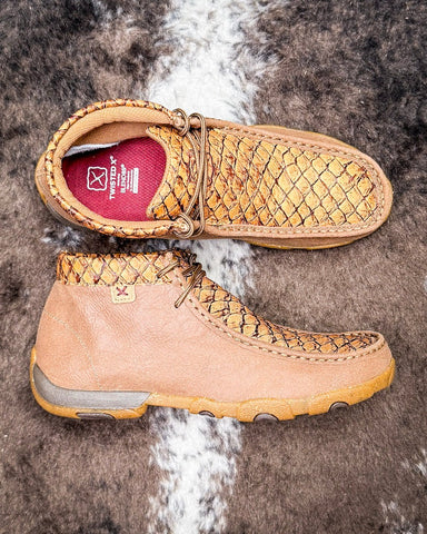 Finn Chukka Driving Moc - Tan and Toasted Coconut - Women's Shoes - Twisted X - Bronco Western Supply Co.