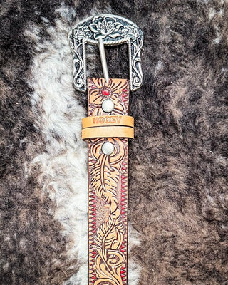 Flora - Brown and Red Hooey Belt – Apparel from Bronco Western Supply Co.