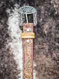 Flora - Brown and Red Hooey Belt - Apparel - Hooey - Bronco Western Supply Co.