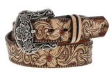 Flora - Brown and Red Hooey Belt - Apparel - Hooey - Bronco Western Supply Co.