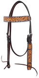 Floral and Sunflower Tooled Breast Collar and Headstall - Pieces Sold Separate - Horse Tack - Rafter T Ranch Co. - Bronco Western Supply Co.