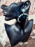 Flossie Post Squash Blossom Fashion Earrings - Jewelry - Blue Tortoise - Bronco Western Supply Co.