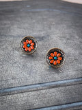 Flourish Flower Stud Fashion Earrings - Copper - Jewelry - Blue Tortoise - Bronco Western Supply Co.