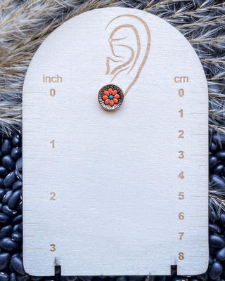 Flourish Flower Stud Fashion Earrings - Copper – Jewelry from Bronco Western Supply Co.
