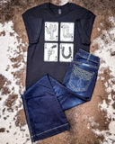 Four Aces Graphic Tee - Black - Shirts & Tops - Buckin Barn Wholesale - Bronco Western Supply Co.