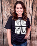 Four Aces Graphic Tee - Black - Shirts & Tops - Buckin Barn Wholesale - Bronco Western Supply Co.