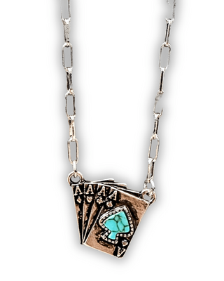 Four of a Kind Aces Fashion Necklace – Jewelry from Bronco Western Supply Co.