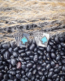 Four of a Kind Western Aces Fashion Stud Earrings - Jewelry - Blue Tortoise - Bronco Western Supply Co.