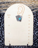 Four of a Kind Western Aces Fashion Stud Earrings - Jewelry - Blue Tortoise - Bronco Western Supply Co.