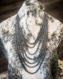 Gatton Navajo Style Pearl Layer Fashion Necklace - Jewelry - Blue Tortoise - Bronco Western Supply Co.