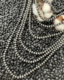 Gatton Navajo Style Pearl Layer Fashion Necklace - Jewelry - Blue Tortoise - Bronco Western Supply Co.