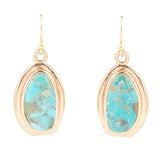 Turquoise and gold earrings