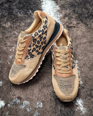 Giddyup Leopard Tennis Shoes in Tan by Roper – Women's Shoes from Bronco Western Supply Co.