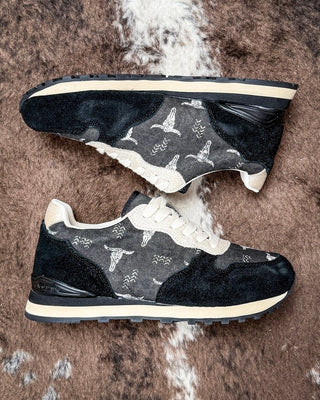 Giddyup Longhorn Tennis Shoes in Black by Roper – Women's Shoes from Bronco Western Supply Co.