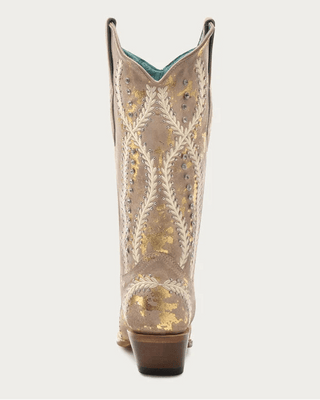 Gilded Halo Crystal Snip Toe Boots in Golden Tan by Corral Boots – Women's Boots from Bronco Western Supply Co.
