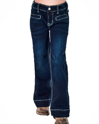 Girl's BootStitch Trouser Jeans in Dark Wash by Cowgirl Tuff – Apparel from Bronco Western Supply Co.
