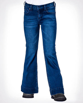 Girl's Classic Trouser Jeans in Medium Wash by Cowgirl Tuff – Apparel from Bronco Western Supply Co.