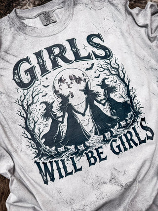 Girls Will Be Girls Witch Graphic Tee or Pullover – Apparel from Bronco Western Supply Co.