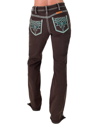 Go West Turquoise Bootcut Jeans by Cowgirl Tuff – Apparel from Bronco Western Supply Co.