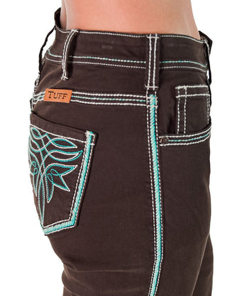 Go West Turquoise Bootcut Jeans by Cowgirl Tuff – Apparel from Bronco Western Supply Co.