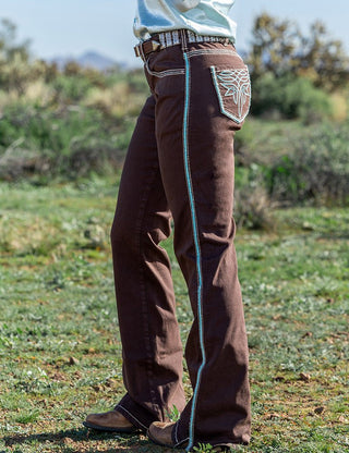 Go West Turquoise Bootcut Jeans by Cowgirl Tuff – Apparel from Bronco Western Supply Co.
