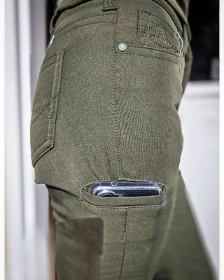 Got Weather Flannel Lined Bootcut Pants in Green by Cowgirl Tuff – Apparel from Bronco Western Supply Co.