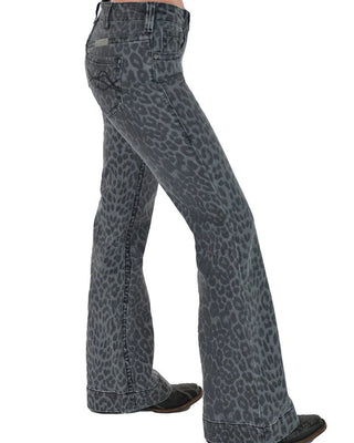 Gray Leopard Trouser Jeans by Cowgirl Tuff – Apparel from Bronco Western Supply Co.