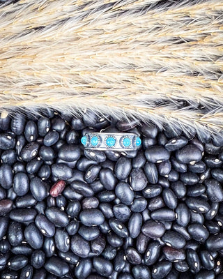 Hachi Adjustable Genuine Turquoise Ring – Jewelry from Bronco Western Supply Co.