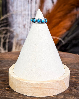 Hachi Adjustable Genuine Turquoise Ring – Jewelry from Bronco Western Supply Co.