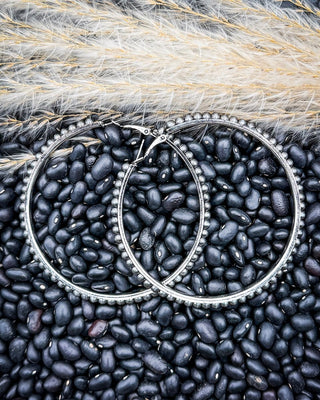 Harper Pearl Hoop Earrings in Silver – Jewelry from Bronco Western Supply Co.