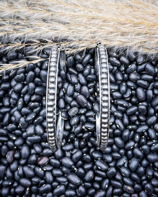 Harper Pearl Hoop Earrings in Silver – Jewelry from Bronco Western Supply Co.