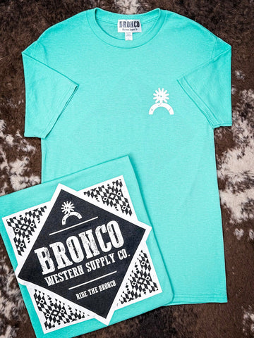 Havasu Tee - Bright Teal - Apparel - Bronco Western Supply Co. - Bronco Western Supply Co.