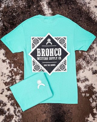Havasu Tee - Bright Teal – Apparel from Bronco Western Supply Co.