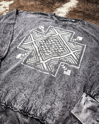 Haven Cross Mineral Wash Lightweight Sweatshirt in Charcoal – Apparel from Bronco Western Supply Co.