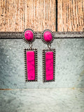 Haven Dangle Fashion Earrings - Pink - Jewelry - Blue Tortoise - Bronco Western Supply Co.