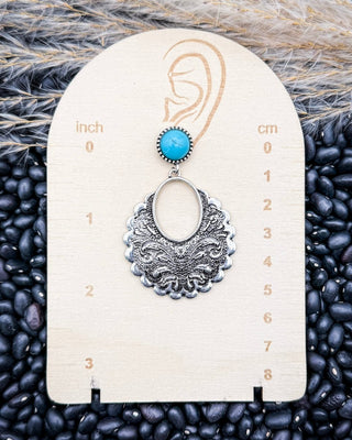 Havencrest Etched Drop Earrings in Turquoise – Jewelry from Bronco Western Supply Co.