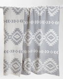 Hazy Grey Aztec Stretchy Throw - Home Decor - Carstens - Bronco Western Supply Co.