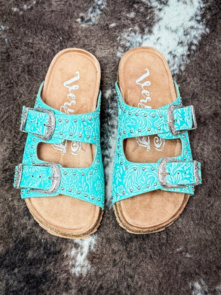 Heidi Sandal in Turquoise by Very G – Women's Shoes from Bronco Western Supply Co.
