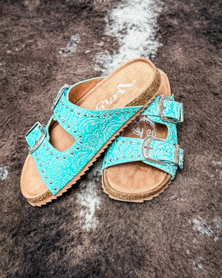 Heidi Sandal in Turquoise by Very G – Women's Shoes from Bronco Western Supply Co.