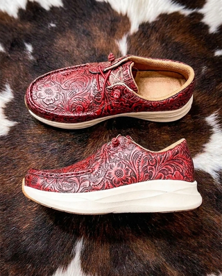 Rio Bloom Feather X Casual Shoes in Rio Red by Twisted X
