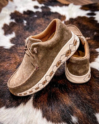 Saddle Bloom Feather X Casual Shoes in Taupe by Twisted X