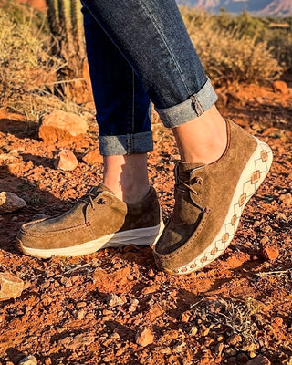 Saddle Bloom Feather X Casual Shoes in Taupe by Twisted X