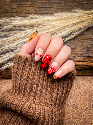 Short Almond Western Press-On Nails